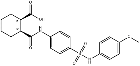 2-({4-[(4-methoxyanilino)sulfonyl]anilino}carbonyl)cyclohexanecarboxylic acid,1212151-60-4,结构式