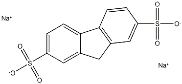 disodium 9H-fluorene-2,7-disulfonate 化学構造式