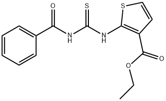 Ethyl 2-(3-benzoylthioureido)thiophene-3-carboxylate Struktur