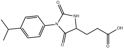 3-[1-(4-Isopropylphenyl)-2,5-dioxoimidazolidin-4-yl]propanoic acid 结构式