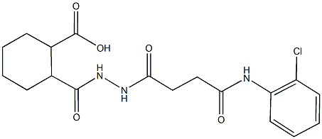 2-({2-[4-(2-chloroanilino)-4-oxobutanoyl]hydrazino}carbonyl)cyclohexanecarboxylic acid 结构式