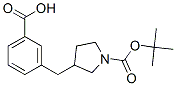 1-BOC-3-(3-羧基苄基)吡咯烷, , 结构式