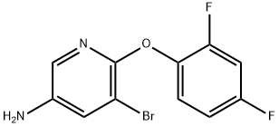 5-Bromo-6-(2,4-difluorophenoxy)pyridin-3-amine Struktur