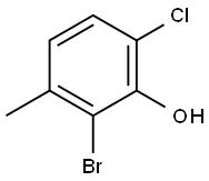 2-Bromo-6-chloro-3-methylphenol Structure