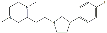 2-{2-[3-(4-Fluorophenyl)-1-pyrrolidinyl]ethyl}-1,4-dimethylpiperazine Structure