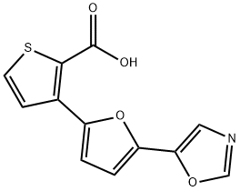 3-[5-(1,3-Oxazol-5-yl)-2-furyl]thiophene-2-carboxylic acid Structure