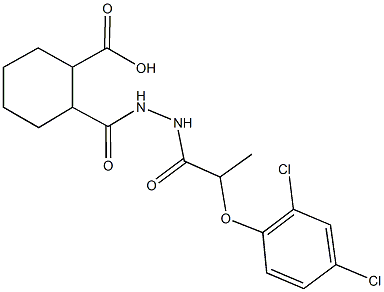 2-({2-[2-(2,4-dichlorophenoxy)propanoyl]hydrazino}carbonyl)cyclohexanecarboxylic acid Structure