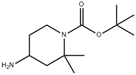 tert-Butyl 4-amino-2,2-dimethyl-1-piperidinecarboxylate Structure