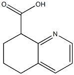 5,6,7,8-Tetrahydro-8-quinolinecarboxylic acid 化学構造式