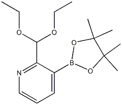 2-(DIETHOXYMETHYL)PYRIDINE-3-BORONIC ACID PINACOL ESTER,,结构式