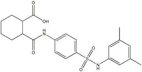 2-({4-[(3,5-dimethylanilino)sulfonyl]anilino}carbonyl)cyclohexanecarboxylic acid Structure