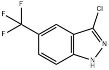 3-Chloro-5-(trifluoromethyl)-1H-indazole 化学構造式