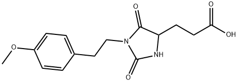 3-{1-[2-(4-Methoxyphenyl)ethyl]-2,5-dioxoimidazolidin-4-yl}propanoic acid Struktur