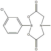 2-(3-Chlorophenyl)-6-methyl-1,3,6,2-dioxazaborocane-4,8-dione, 1604722-17-9, 结构式