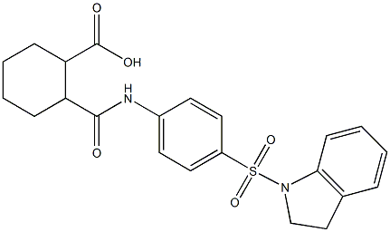 2-{[4-(2,3-dihydro-1H-indol-1-ylsulfonyl)anilino]carbonyl}cyclohexanecarboxylic acid