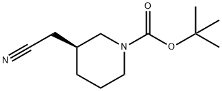 (S)-1-BOC-3-哌啶乙腈, 1217710-12-7, 结构式