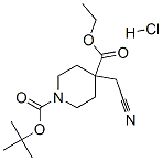 4-氰甲基-4-哌啶甲酸乙甲酯盐酸盐 结构式
