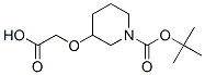 1-BOC-3-哌啶氧乙酸,,结构式