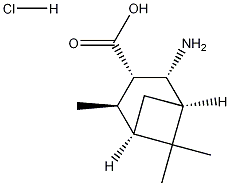 (1R,2R,3S,4R,5R)-2-AMINO-4,6,6-TRIMETHYLBICYCLO[3.1.1]HEPTANE-3-CARBOXYLIC ACID HYDROCHLORIDE Structure