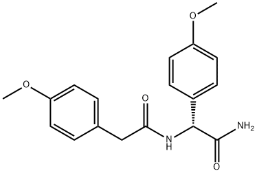 N-[(1R)-2-氨基-1-(4-甲氧基苯基)-2-氧代乙基]-4-甲氧基苯乙酰胺,1000307-35-6,结构式