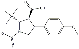 N-BOC-反式-4-(4-甲氧基苯基)吡咯烷-3-羧酸,1000415-75-7,结构式