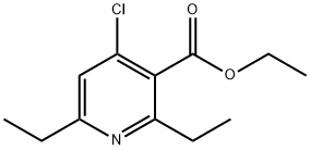 4-Chloro-2,6-diethylpyridine-3-carboxylic acid ethyl ester Struktur