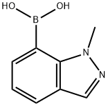 1-甲基吲唑-7-硼酸, 1001907-59-0, 结构式