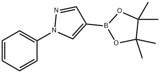 1-苯基-4-(4,4,5,5-四甲基-1,3,2-二噁硼烷-2-基)-1H-吡唑,1002334-12-4,结构式