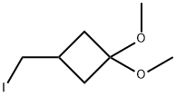 3-(iodomethyl)-1,1-dimethoxycyclobutane Struktur
