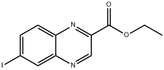 6-Iodoquinoxaline-2-carboxylic acid ethyl ester 结构式