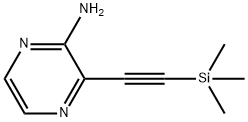 2-Pyrazinamine,  3-[2-(trimethylsilyl)ethynyl]- Struktur