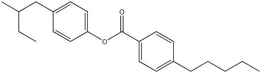 Benzoic acid, 4-pentyl-, 4-(2-methylbutyl)phenyl ester 结构式