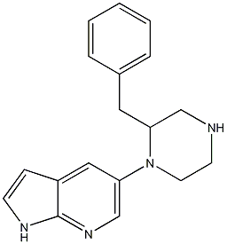 5-(2-Benzyl-piperazin-1-yl)-1H-pyrrolo[2,3-b]pyridine Struktur