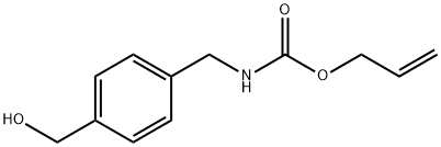 N-[[4-(羟甲基)苯基]甲基]氨基甲酸 2-丙烯-1-基酯 结构式