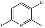 3-BROMO-6-IODO-2-METHYLPYRIDINE 化学構造式
