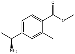 Benzoic acid, 4-[(1S)-1-aminoethyl]-2-methyl-, methyl ester 化学構造式