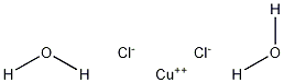 Copper(II) chloride dihydrate 化学構造式