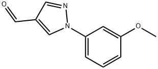 1-(3-methoxyphenyl)-1H-pyrazole-4-carbaldehyde Struktur