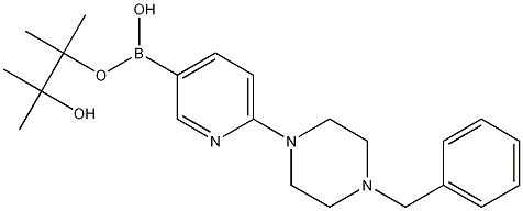 6-(4-苯甲基-1-哌嗪并)吡啶-3-硼酸频哪醇酯, 101524-20-3, 结构式