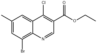 8-Bromo-4-chloro-6-methylquinoline-3-carboxylic acid ethyl ester Struktur