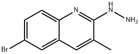 6-Bromo-2-hydrazino-3-methylquinoline hydrochloride 化学構造式