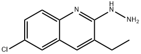 6-Chloro-3-ethyl-2-hydrazinoquinoline hydrochloride 化学構造式