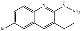 1-(6-bromo-3-ethylquinolin-2-yl)hydrazine,1017147-75-9,结构式