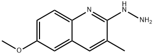 2-Hydrazino-6-methoxy-3-methylquinoline hydrochloride Struktur