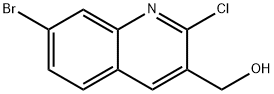 7-BROMO-2-CHLOROQUINOLINE-3-METHANOL 化学構造式