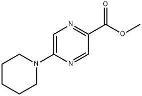5-(1-哌啶基)-2-吡嗪甲酸甲酯,1017603-80-3,结构式
