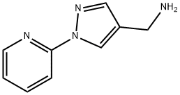4-(氨基甲基)-1-(吡啶-2-基)吡唑, 1017666-73-7, 结构式