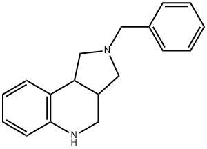 2-BENZYL-2,3,3A,4,5,9B-HEXAHYDRO-1H-PYRROLO[3,4-C]QUINOLINE Struktur
