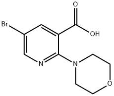 5-Bromo-2-(4-morpholinyl)-3-pyridinecarboxylic acid Struktur