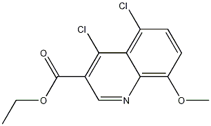 4,5-Dichloro-8-methoxyquinoline-3-carboxylic acid ethyl ester Struktur